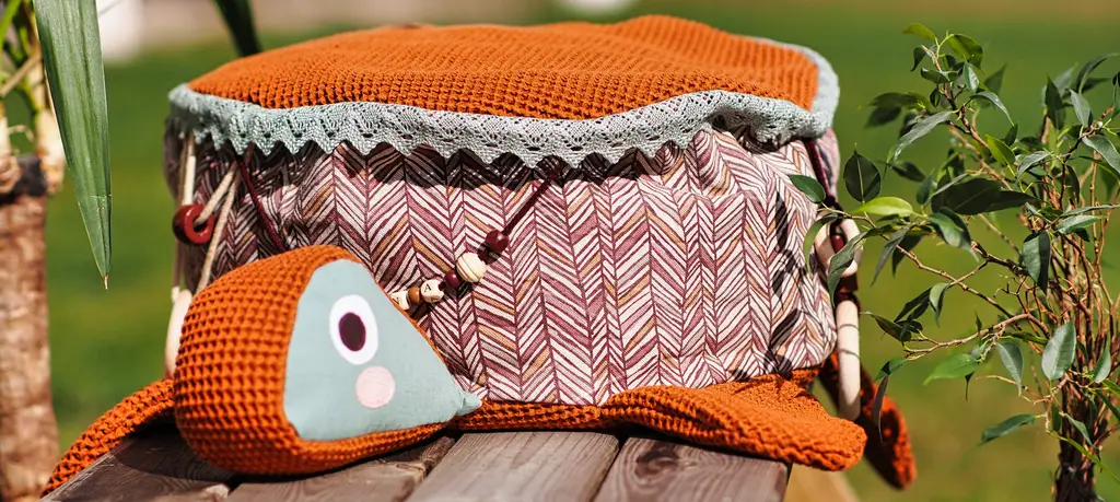 Schildkröten-Sitzkissen nähen